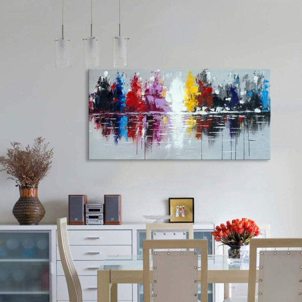 Orren Ellis Abstract urban landscape wall art canvas Wayfair